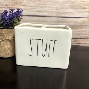 Rae Dunn “STUFF” 2-Hole Holder New!